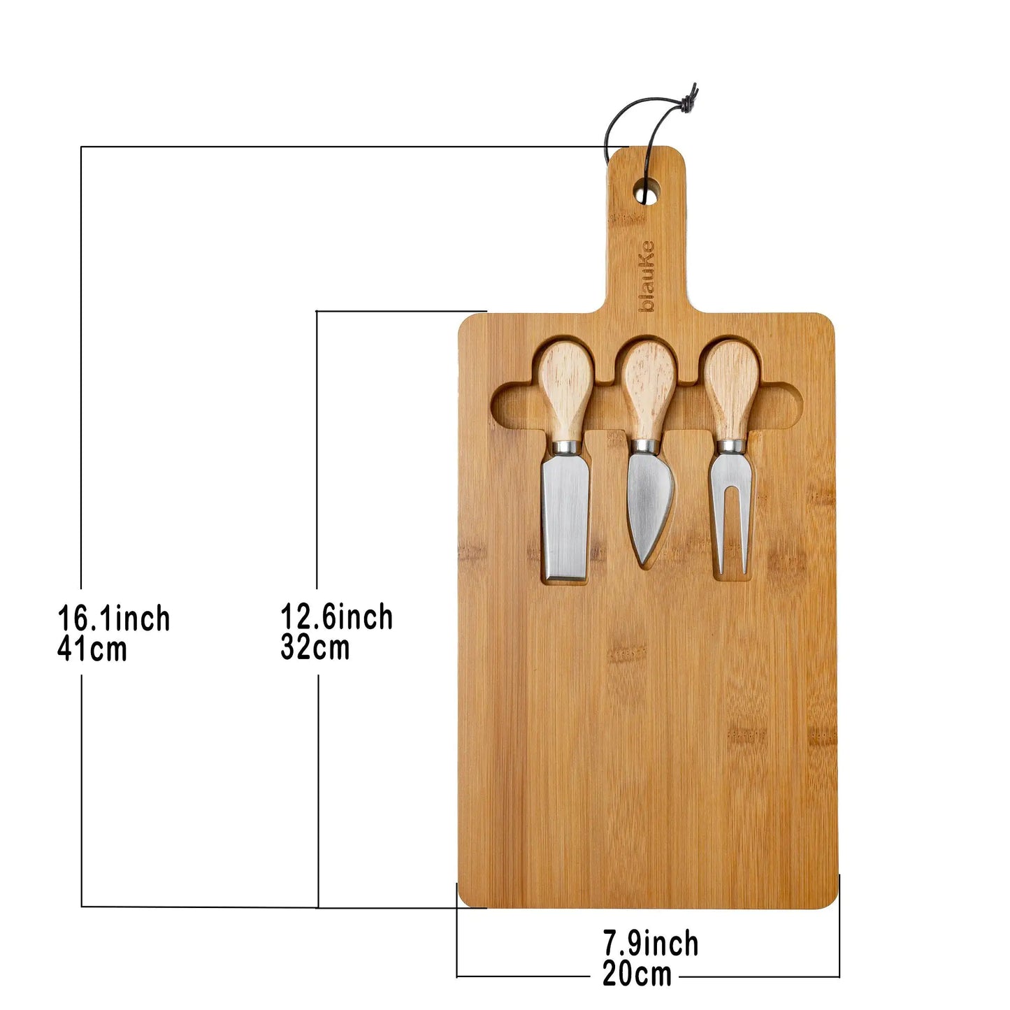 Bamboo Delight Cheese & Charcuterie Set - Magnetic Cutlery & Serving Tray