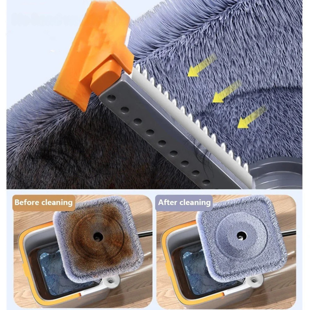 360° Rotating Spin Mop with Self-Cleaning System