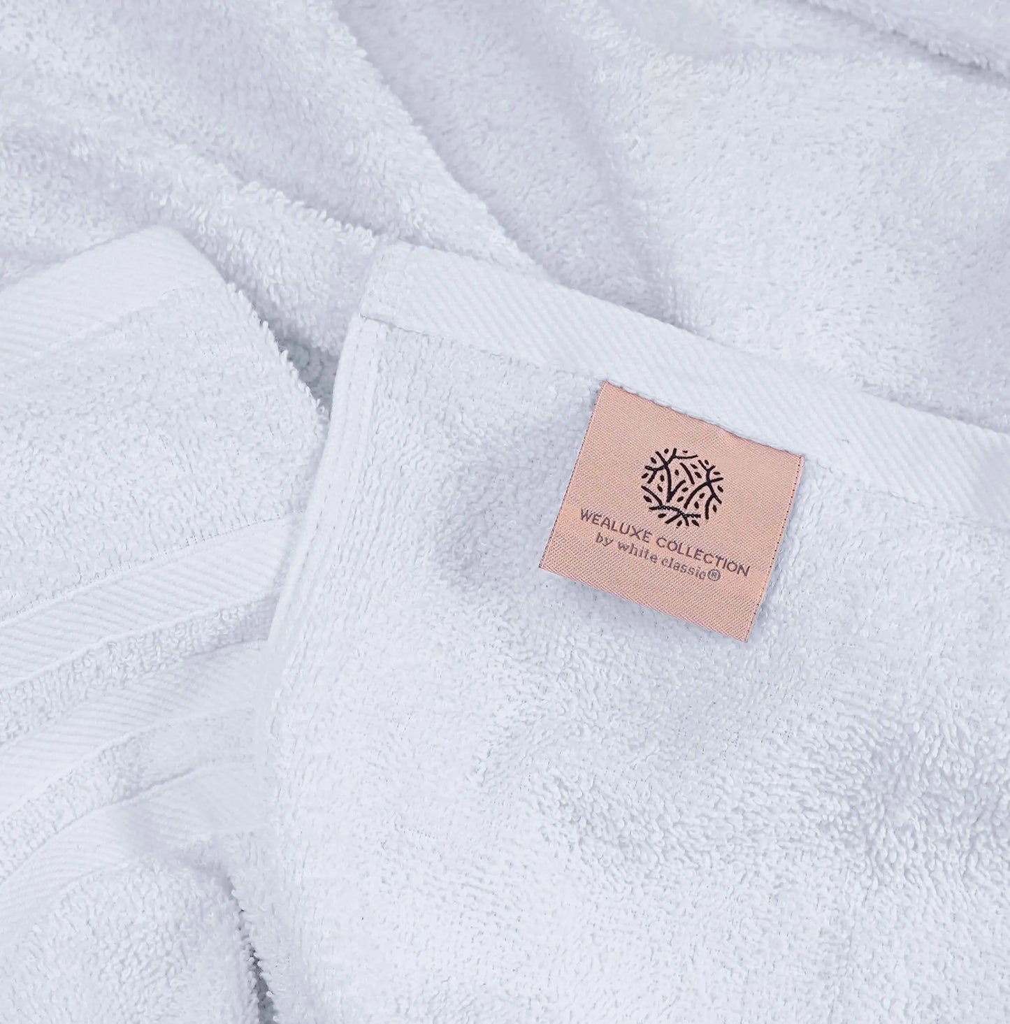 Wealuxe 12-Piece Cotton Towel Set – White