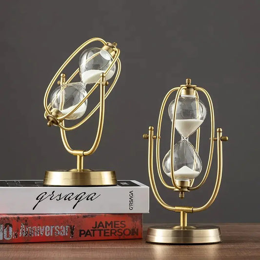 360° Rotating Sand Timer with Metal Base