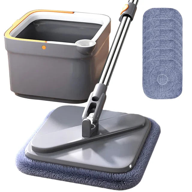 360° Rotating Spin Mop with Self-Cleaning System