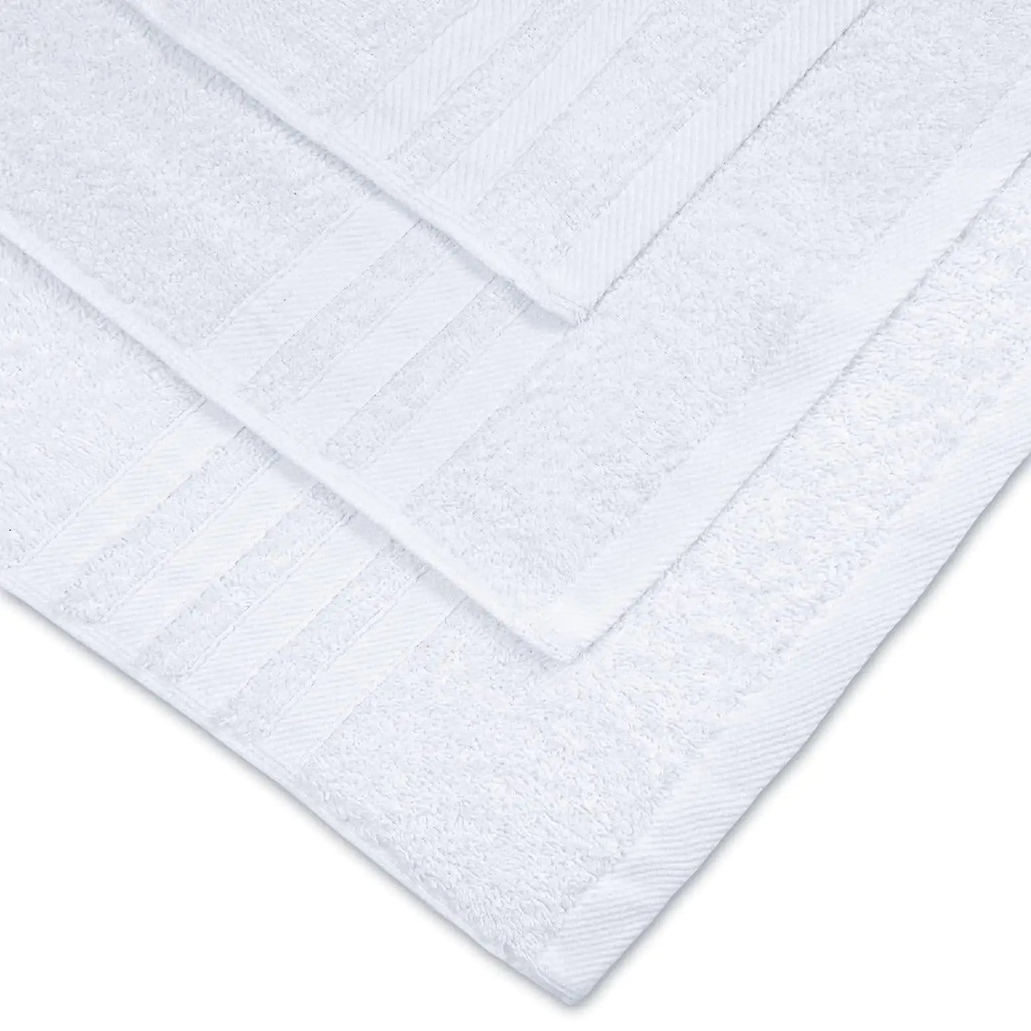 Wealuxe 12-Piece Cotton Towel Set – White