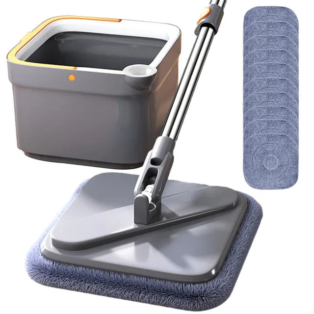 360° Rotating Spin Mop with Self-Cleaning System
