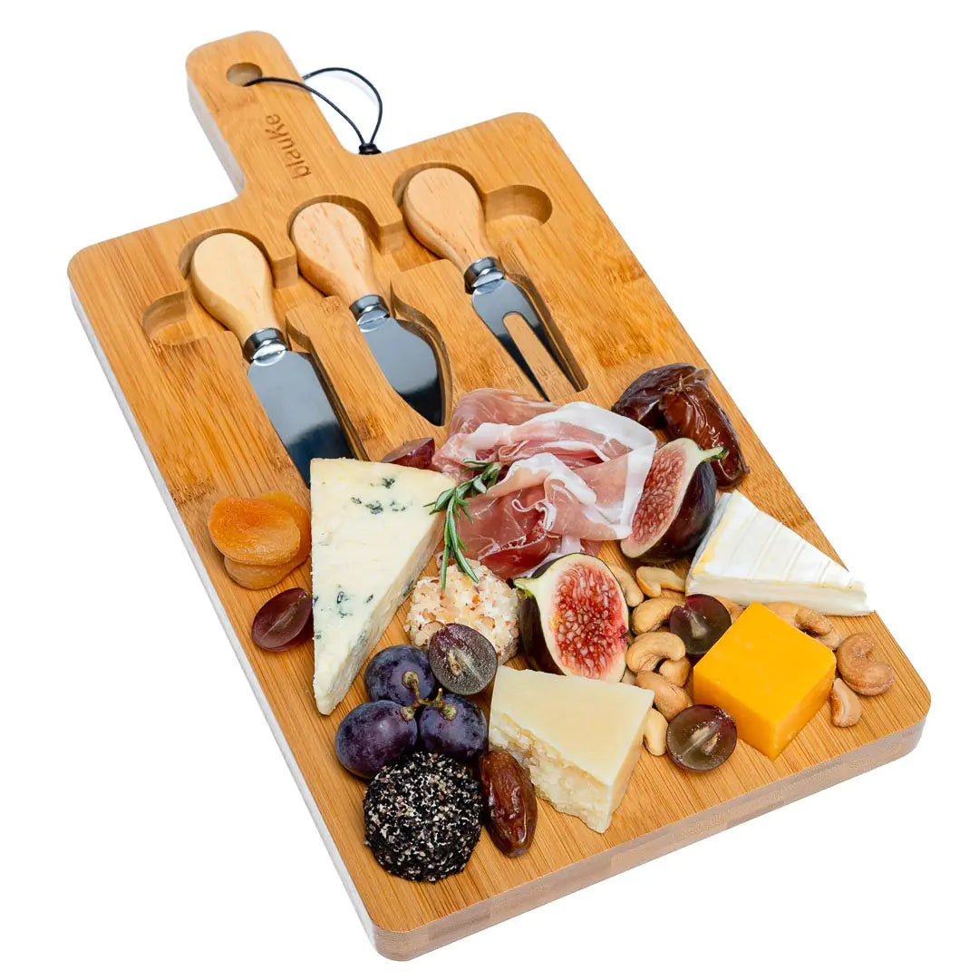 Bamboo Delight Cheese & Charcuterie Set - Magnetic Cutlery & Serving Tray