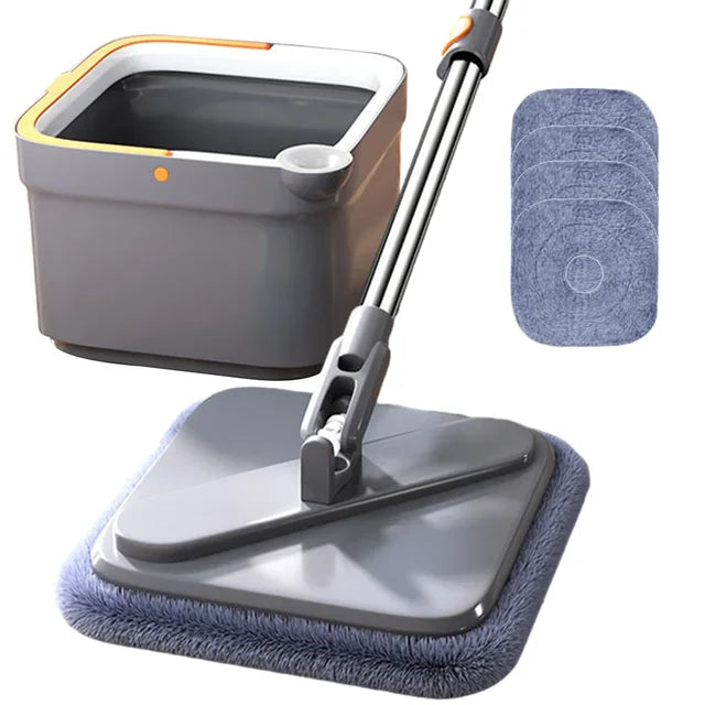 360° Rotating Spin Mop with Self-Cleaning System
