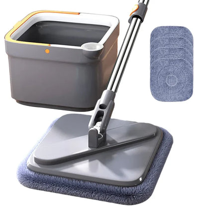 360° Rotating Spin Mop with Self-Cleaning System