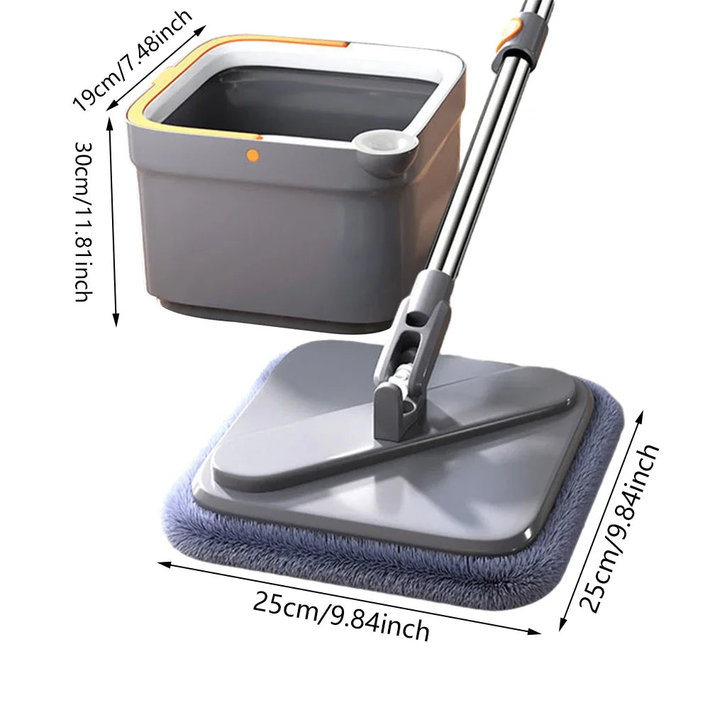360° Rotating Spin Mop with Self-Cleaning System
