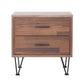 Walnut Dual-Drawer Table with Hairpin Legs