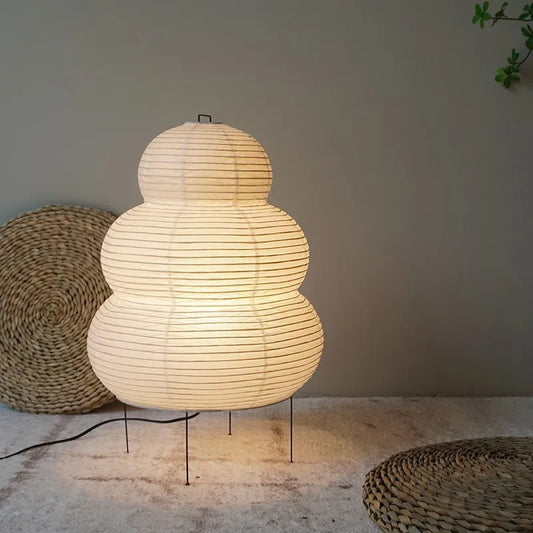 Retro Rice Paper Bedside Lamp