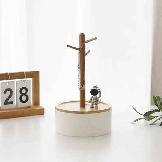 Tree Branch Jewelry Organizer with Storage Box